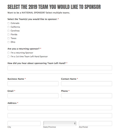 Sponsorship Form